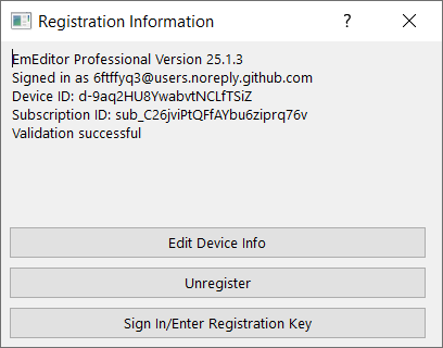 Registration Information local device token with Stripe subscription
